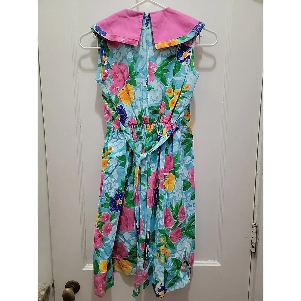 Vintage 80s Rare Editions Dress Girls Size 12 Cottagecore Garden Party